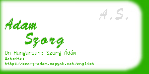 adam szorg business card